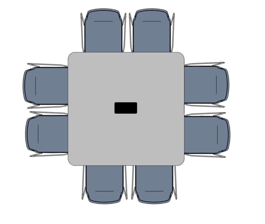 Jednací stůl BIG 140 140X140 SUNRISE 1